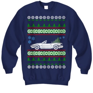 Mazda Miata NA Ugly Christmas Sweater v2 Eunos roadster Xmas Gift Fast Car Holiday Sweatshirt Performance Car Holiday Party Apparel 1st gen