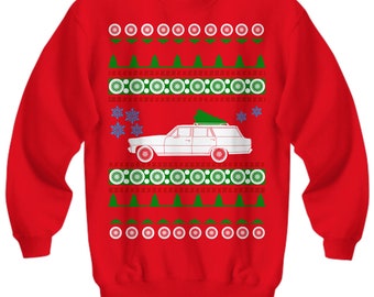 Chevy Nova Wagon 1967 Ugly Christmas Sweater Hot Rod Xmas Gift Drag Racing American Iron Fast Holiday Party Apparel