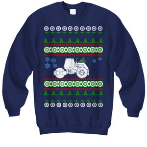 Steam roller Ugly Christmas Sweater holiday sweatshirt construction truck driver heavy equipment semi truck paver cdl tractor paving