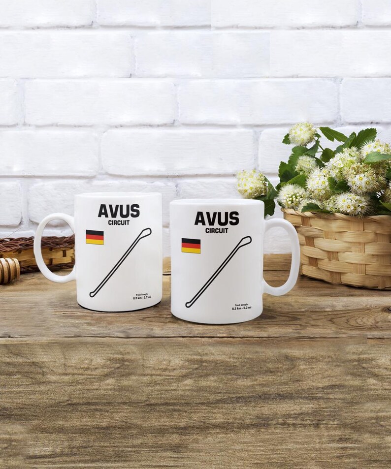 Avus Circuit Mug 11 Ounce Race Track Gift Fathers Day Scca Hpde Drivers