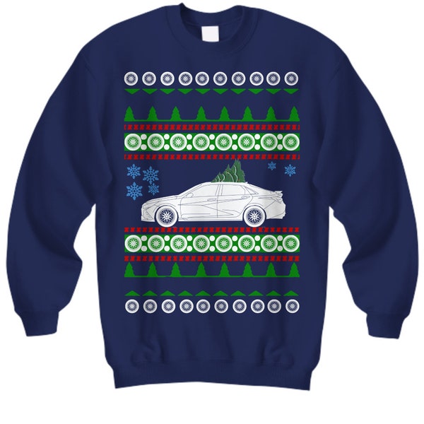 Hyundai Elantra N Ugly Christmas Sweater Sports Coupe Luxury Sedan Xmas Gift Drag Racing American Iron Fast Holiday Party Apparel KDM