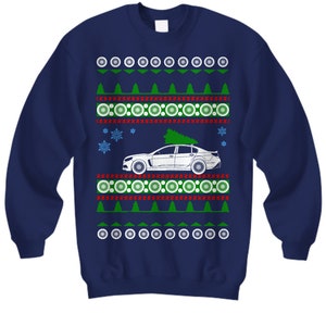 Chevy SS Sport Sedan Chevrolet Xmas Gift Holiday Sweatshirt American Iron Race Car Ugly Christmas Sweater
