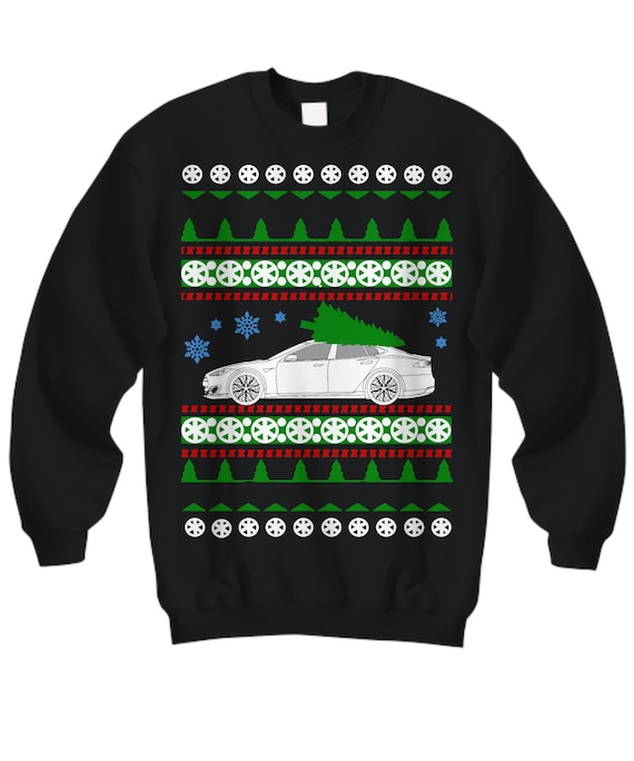 tesla christmas sweater