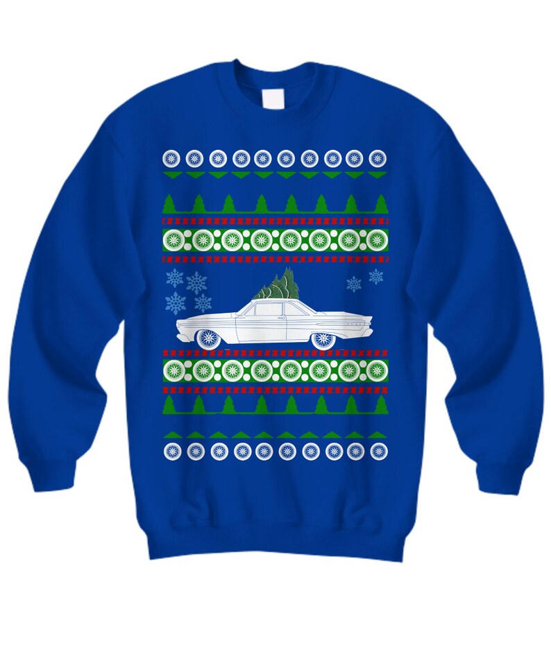 car 1964 Mercury Comet Caliente Ugly Christmas Sweater Hot Rod Xmas Gift Drag Racing American Iron Fast Holiday Party Apparel classic image 4