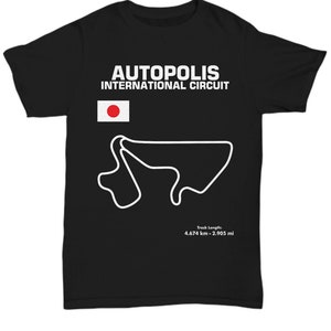 Autopolis International Circuit Japan Track Outline Shirt scca car racing track day miata nissan mazda nasa hpde lemans jgtc v1 japanese
