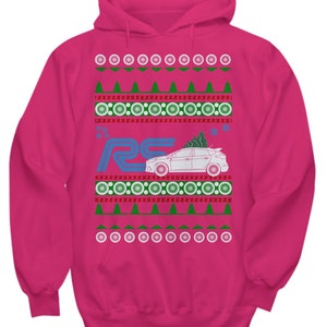 mk3 Ford Focus RS Ugly Christmas Sweater v3 Hot Rod Regalo de Navidad Drag Racing American Iron Fast Car Truck Holiday Party Apparel turbo sudadera con capucha