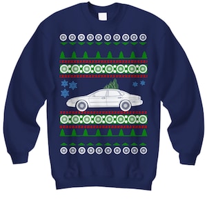 Ford Taurus SHO 1996 Ugly Christmas Sweater 3rd gen Hot Rod Xmas Gift Drag Racing American Iron jumper Fast Cars Holiday Party Apparel