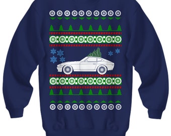 Datsun 280z Ugly Christmas Sweater V2 Hot Rod Holiday Sweatshirt Nissan 240z Xmas Gift Drag Racing American Iron jdm Drifting stance