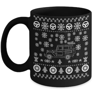 Toyota FJ40 Ugly Christmas &quot;sweater&quot; Mug FJ 40 for coffee tea eggnog car enthusiast 11 oz car lover race turbo jdm classic cruiser yota