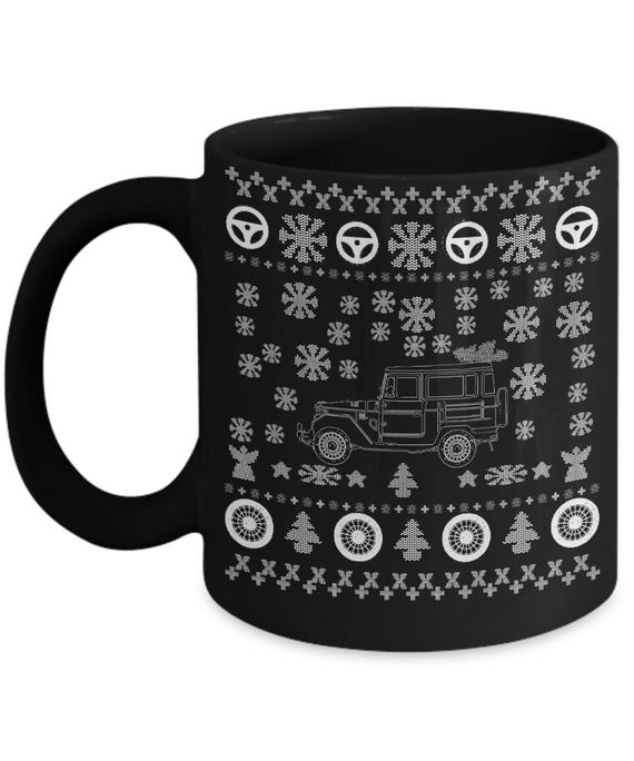 Toyota FJ40 Ugly Christmas "sweater" Mug FJ 40 for coffee tea eggnog car  enthusiast 11 oz car lover race turbo jdm classic cruiser yota