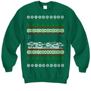 transportista de automóviles semi camión feo suéter de Navidad sudadera de vacaciones conductor de camión trabajador de servicio semi camionero transporte automotriz cdl de larga distancia