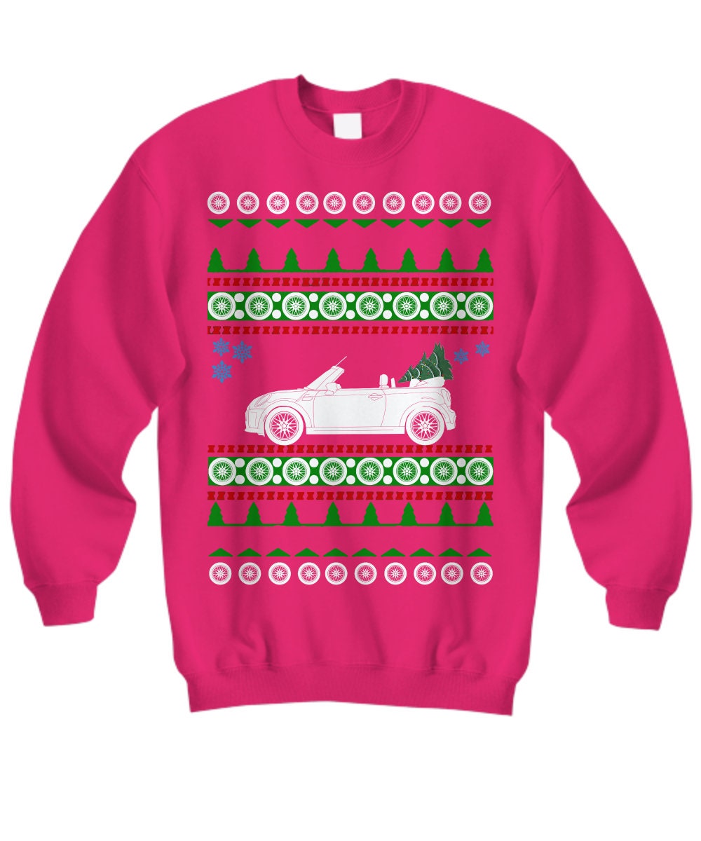 Mini Cooper Convertible JCW Ugly Christmas Sweater Xmas Gift Ugly Party Sweatshirt Fast Jumper European Holiday Apparel Turbo Car Enthusiast Etsy