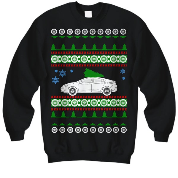 Chevy Volt 2017 Voiture de sport électrique hybride Chevrolet Cadeau de Noël Sweat-shirt de vacances Voiture haute efficacité Chandail de Noël moche