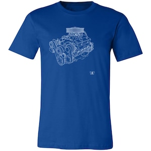 454 Engine Blueprint t-shirt, gift for hot rod owner, fathers day gift, 454 big block tee shirt, mens gift, drag racing gift, v8 engine