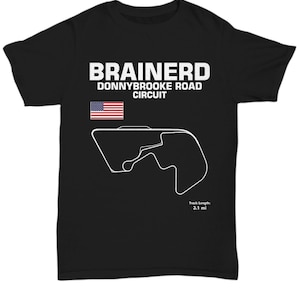 Brainerd race track Outline Shirt scca car racing track day miata nissan mazda nasa hpde lemans minnesota motorsports circuit course drag