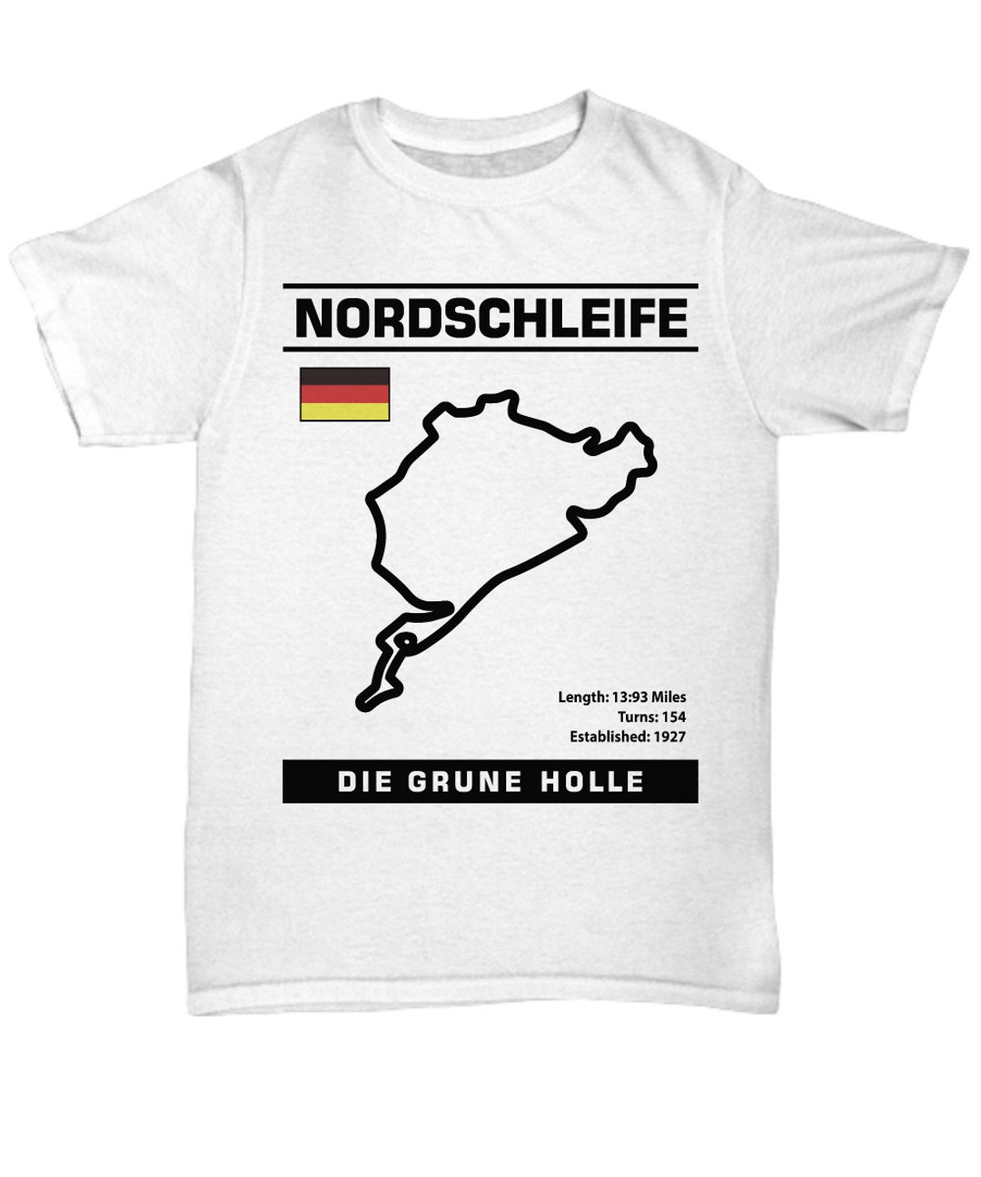 Nordschleife Nurburgring Track Outline Shirt Scca Car Racing Germany ...