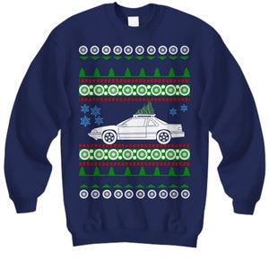 Chevy Lumina Ugly Christmas Sweater mud tires Sporty Chevrolet Xmas Gift Chevy Drag Race Sweatshirt 2 Door Coupe Chevrolet Car Christmas