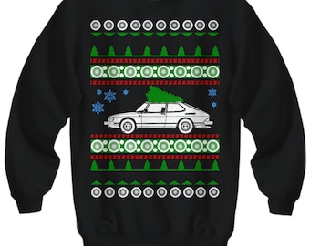 Saab 900 Ugly Christmas Sweater 9000CD Hot Rod Regalo de Navidad Drag Racing American Iron Fast Ropa de fiesta navideña