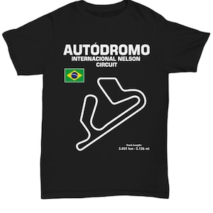 Autodromo Internacional Nelson track Outline Shirt Brazil car racing  miata nissan mazda nasa hpde lemans jgtc circuit drifting automobile