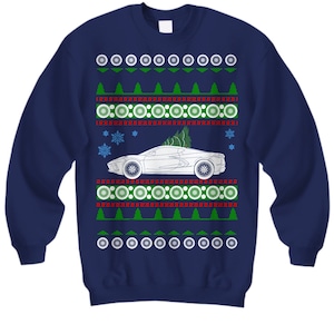 2020 Corvette C8 Suéter navideño feo Coche deportivo Coche de carreras Chevy Sudadera navideña chevy chevrolet hot rod camisa de regalo v8