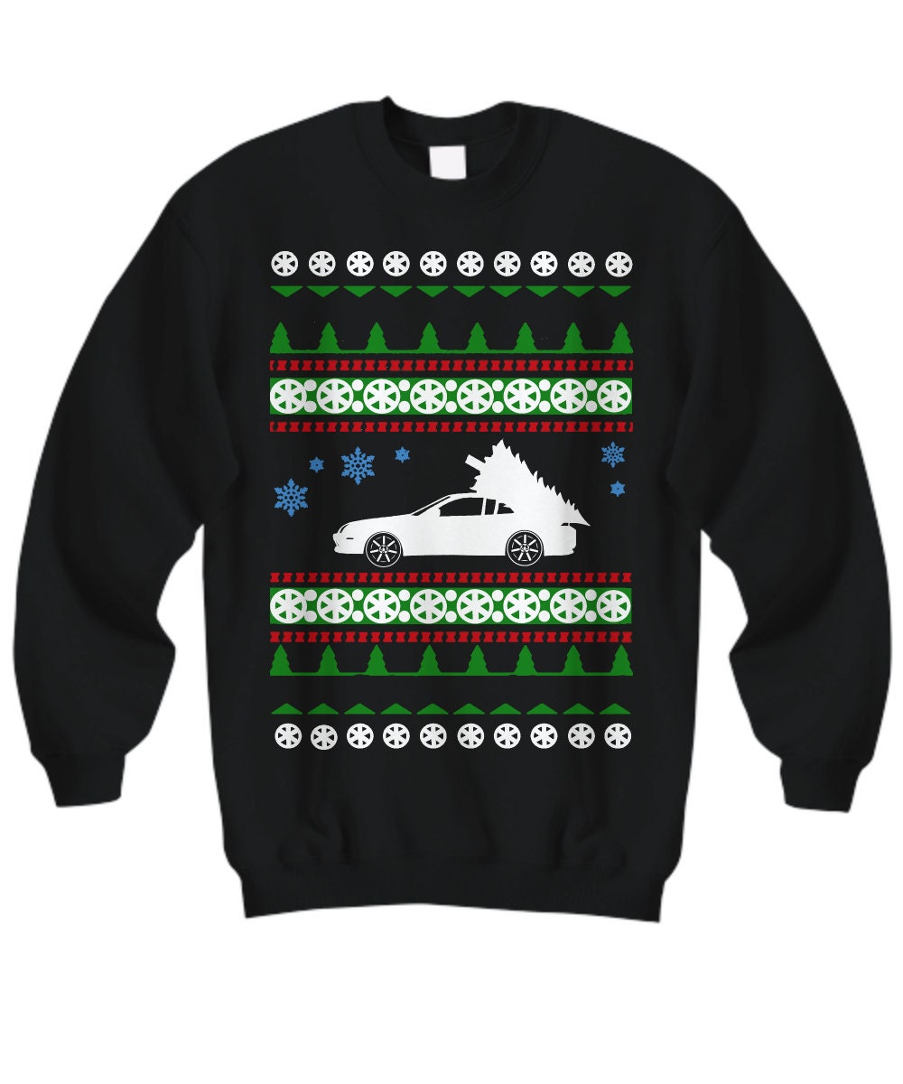 JDM like Honda Prelude Ugly Christmas Sweater hatch import Xmas Gift Drag Racing track car stance Fast Holiday Party Apparel new
