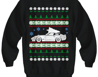Datsun 280z Ugly Christmas Sweater Hot Rod Holiday Sweatshirt Nissan 240z Xmas Gift Drag Racing American Iron Drifting