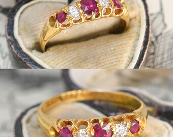 Dainty Ruby 925 Sterling Silver Ring, Gold Plated