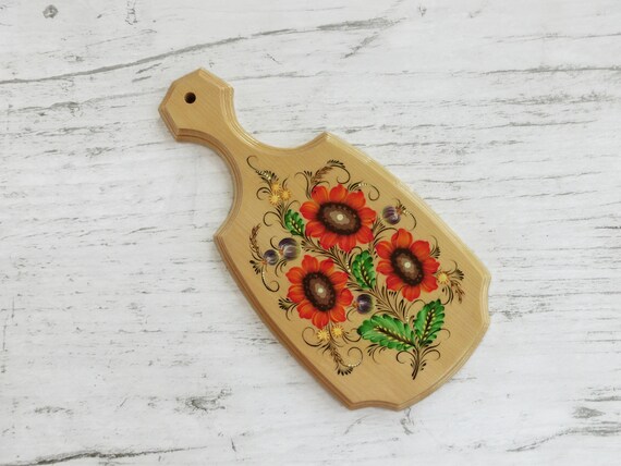 Decorative Cutting Board Wooden Hand Painted Board Wood Etsy