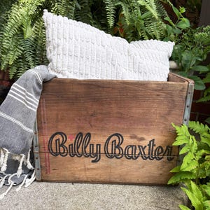 Vintage Primitive Wooden Soda Crate Old Advertising Billy Baxter