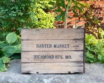 Vintage Wooden Fruit Crate Orchard Produce Box