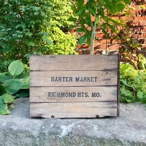 Vintage Wooden Fruit Crate Orchard Produce Box