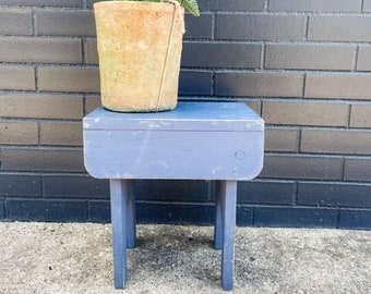 Vintage Homemade Step Stool Wood Plant Stand