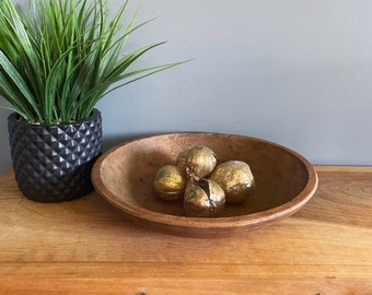 Vintage Wooden Bowl Primitive Dough Bowl