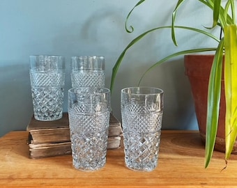 Anchor Hocking Wexford Juice Glasses Set of 4 Glassware Barware Hostess Gift Idea