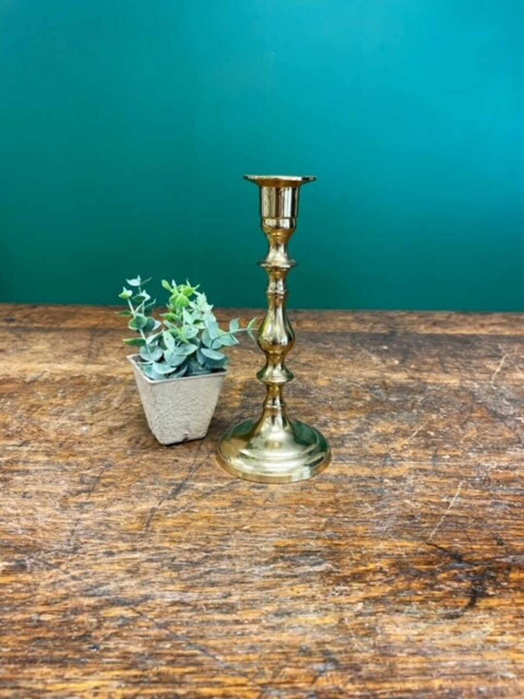 Brass Candlestick Vintage Taper Candle Holder Etsy