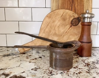 Vintage Metal Potato Ricer Masher Kitchen Hand Tool