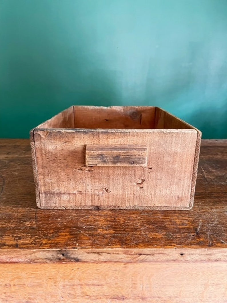 Vintage Wooden Fruit Crate Primitive Produce Box Etsy
