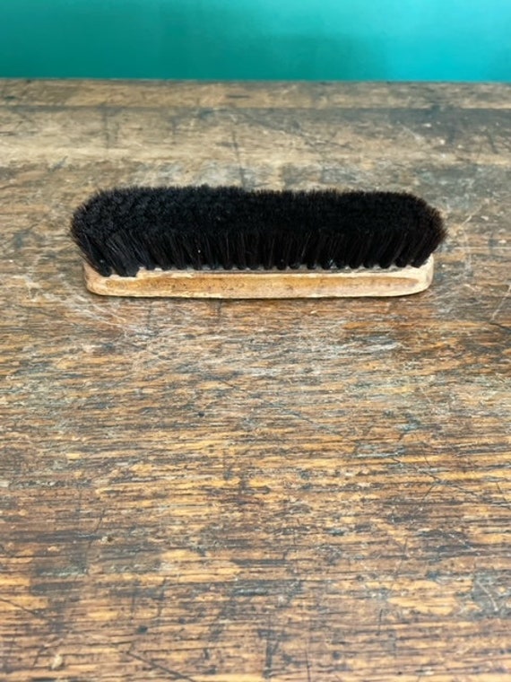 Vintage Shoe Shine Brush Wood Handled - image 2