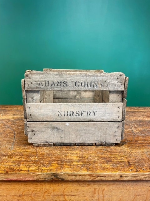 Rustic Fruit Box Vintage Wooden Fruit Crate Wood Farm Box Produce Crate Farmhouse Decor ...