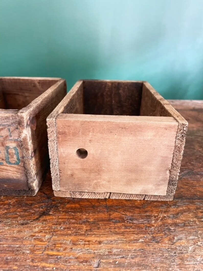 Primitive Wooden Box Art Supply Storage Industrial Storage Etsy