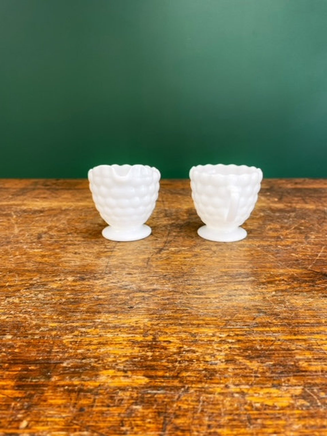 Vintage Milk Glass Sugar and Creamer Set Tea Party Etsy