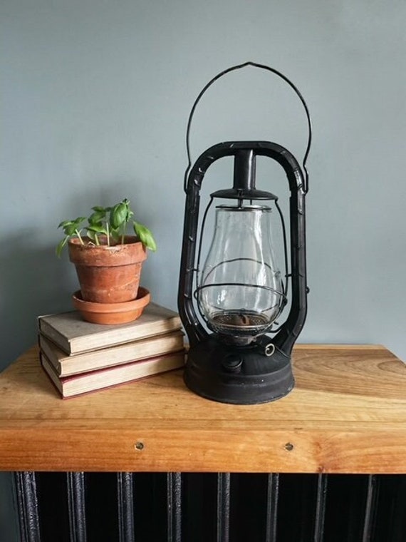Vintage Dietz Monarch Lantern Black Metal Oil Railroad