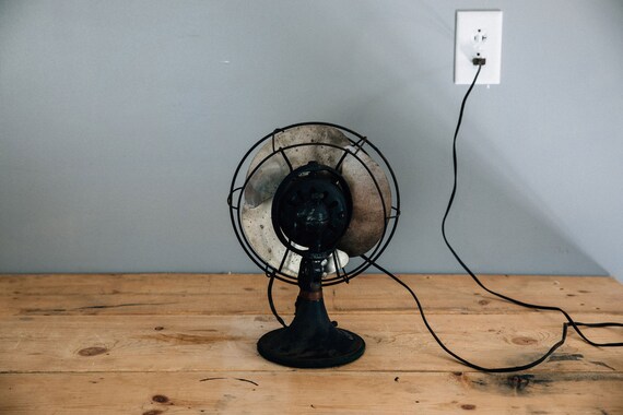 Fans Heaters Vintage 1930s Ge Electric Fan Small Antique Desk