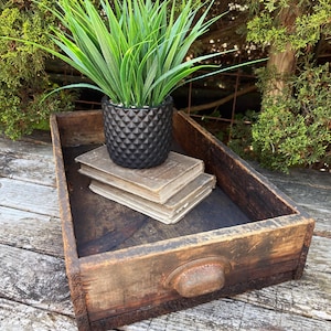 Vintage Wooden Cabinet Drawer Primitive Wood Desk Drawer