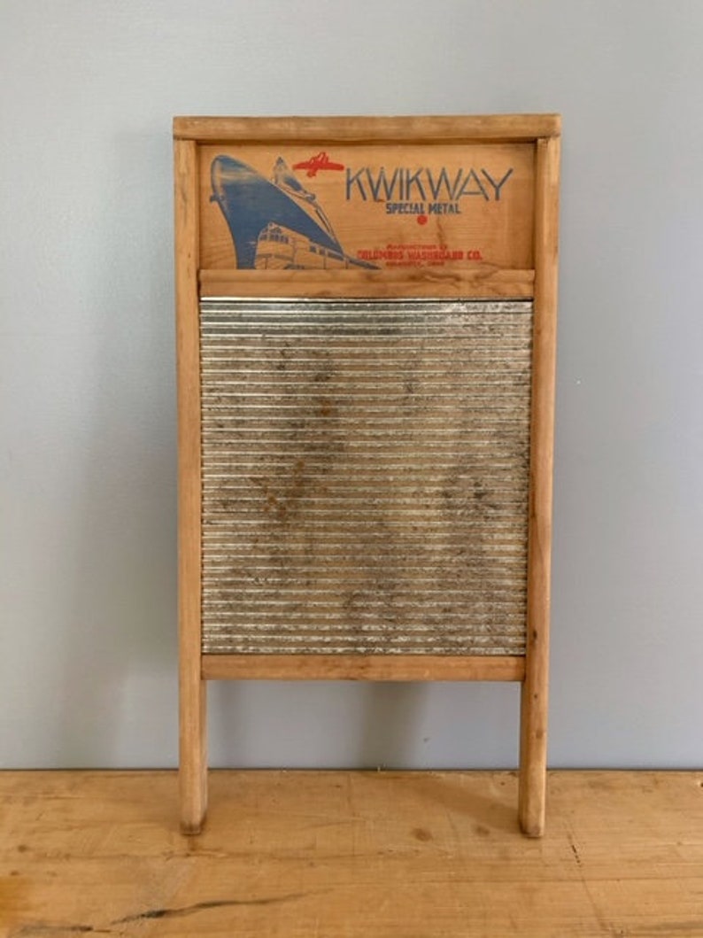 Vintage Washboard Columbus Washboard Co. Laundry Scrub Board Etsy