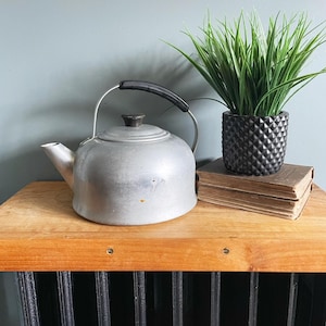 Large Aluminum Tea Kettle Vintage Tea Pot Decorative Use Only