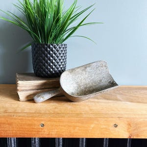 Vintage Farm Grain Scoop Metal Scooper