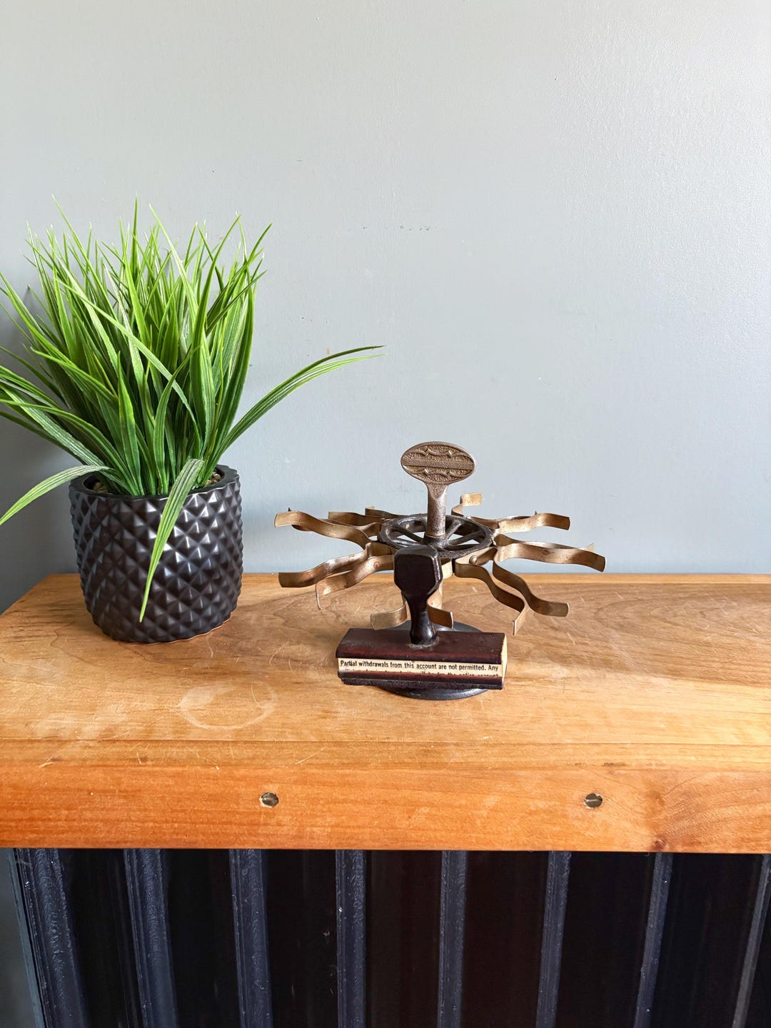 Vintage Cast Iron Stamp Holder Rack Stand With 1 Stamp - Etsy