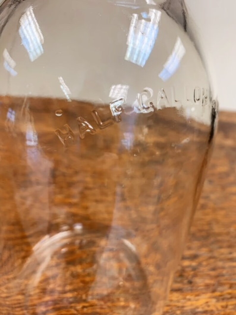 Vintage Clear Glass Half Gallon Jar Jug Milk Bottle With Wire Etsy