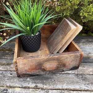 Vintage Wood Desk Drawer Primitive Wooden Box